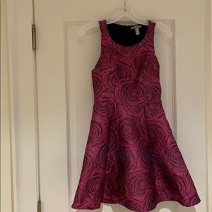 AQUA rose printed dress